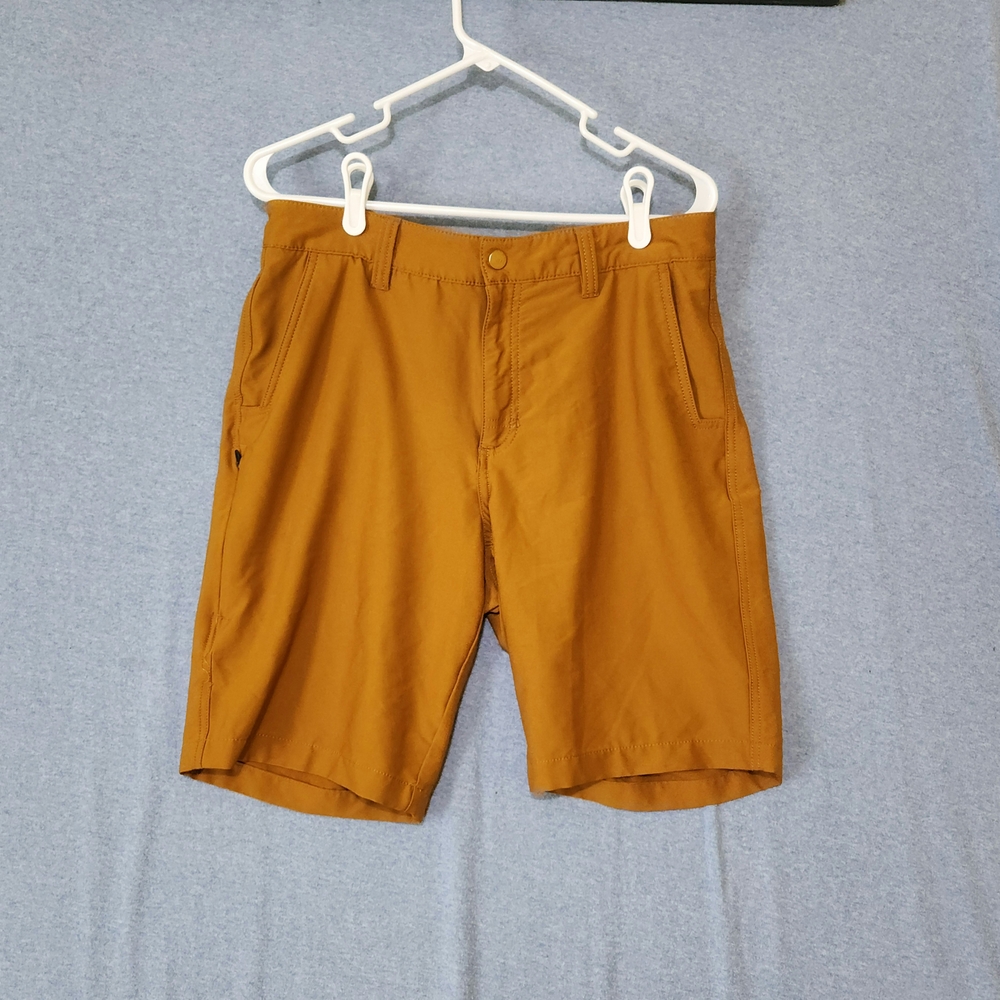 Alpine Men's Brown Flat Front Shorts